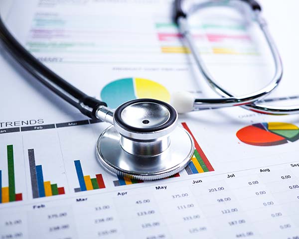 Medical tools on top of data report pages